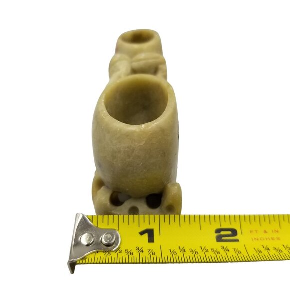 Vintage Chinese Carved Stone Double Vase With Floral Motif - Picture 12 of 12